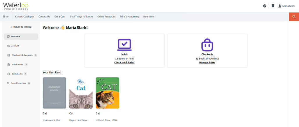 A screenshot of the new Overview page for the catalogue full-screen view.